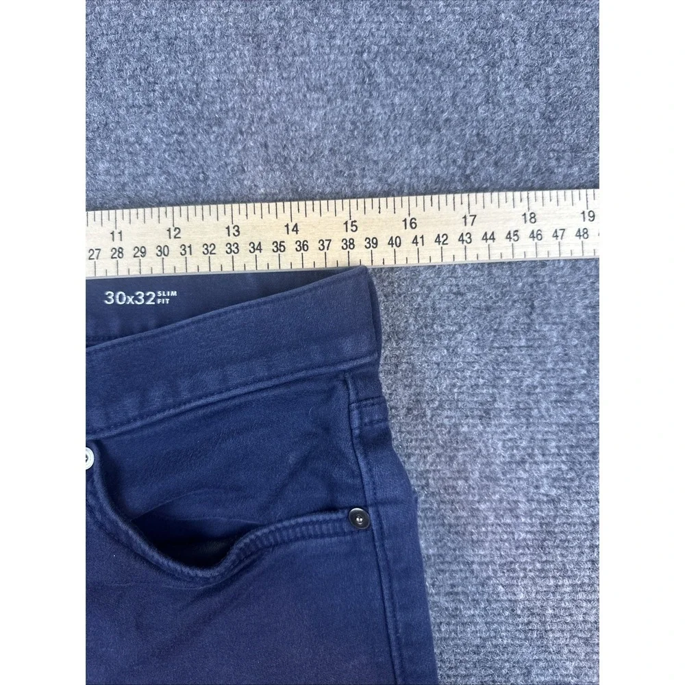 Banana Republic Traveler Pants Mens 30x32 Slim Fit Blue‎ Chino 5-Pocket Cotton